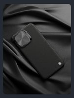 قاب نیلکین camshield prop leather برای iphone 15 pro max