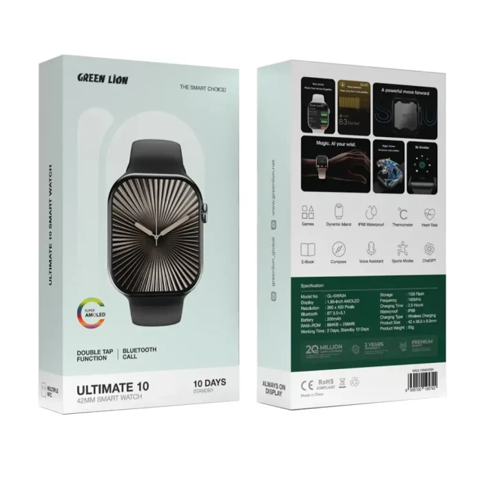 ساعت هوشمند گرین لاین Green Lion ULTIMATE 10 Smart Watch سایز 42