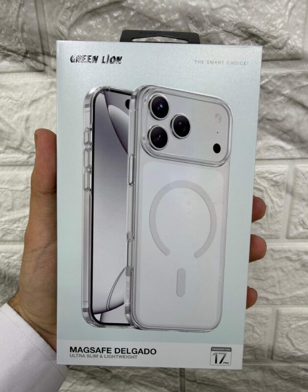 قاب شفاف گرین لاین Delgado برای iPhone 17 Pro نمای جلوی قاب