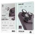 بسته‌بندی گلس لنز گرین لاین HD Plus مناسب آیفون 18 پرو رنگ شرابی